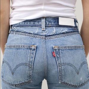 RE/DONE stove pipe released hem jeans